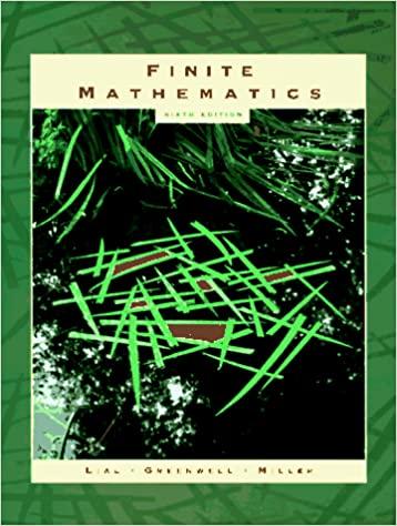 finite mathematics 6th edition margaret l. lial, raymond n. greenwell, charles d. miller 0321016327,