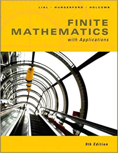 finite mathematics with applications 9th edition margaret l. lial, thomas w. hungerford, john p. holcomb