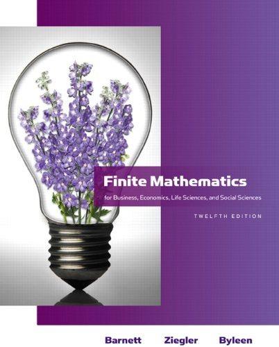 finite mathematics for business economics life sciences and social sciences 12th edition raymond a. barnett,