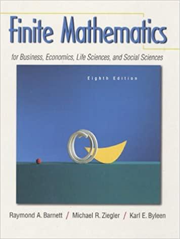 finite mathematics for business economics life sciences and social sciences 8th edition raymond a. barnett,