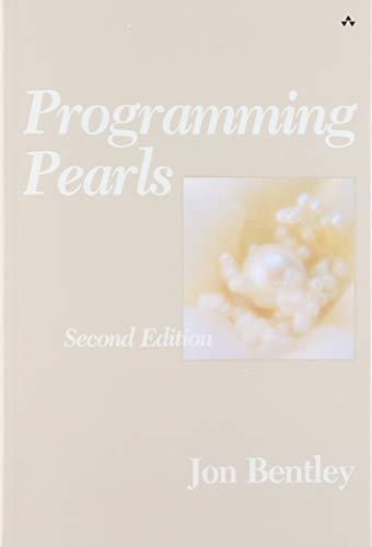programming pearls 2nd edition jon bentley 0201657880, 978-0201657883