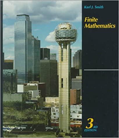 finite mathematics 3rd edition karl j. smith 0534168787, 9780534168780