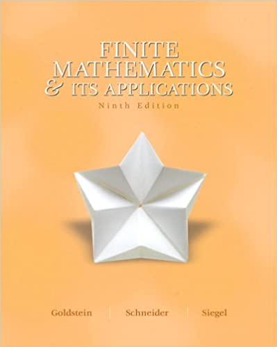 finite mathematics and its applications 9th edition larry joel goldstein, david i. schneider, martha j.