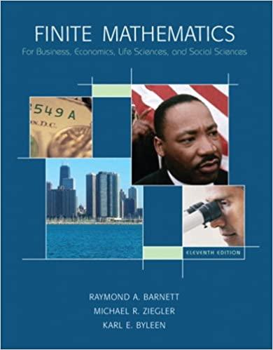 finite mathematics for business economics life sciences and social sciences 11th edition raymond a. barnett,