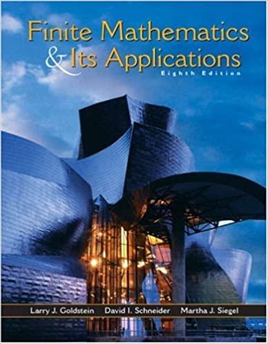 finite mathematics and its applications 8th edition larry joel goldstein, david i. schneider, martha j.