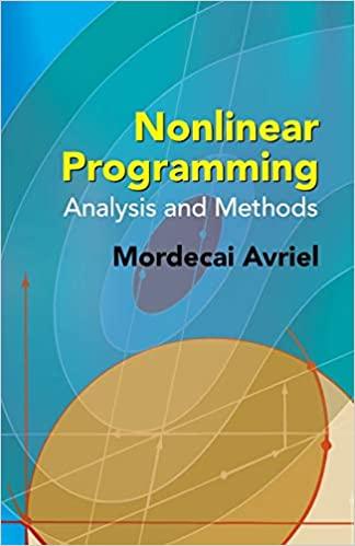 nonlinear programming analysis and methods 1st edition mordecai avriel 0486432270, 9780486432274