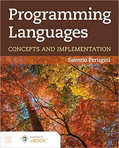 programming languages concepts and implementation 1st edition saverio perugini 1284222721, 9781284222722