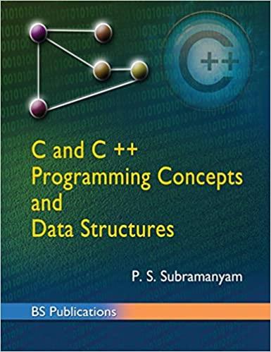 c and c++ programming concepts and data structures 1st edition p s subramanyam 9385433415, 9789385433412
