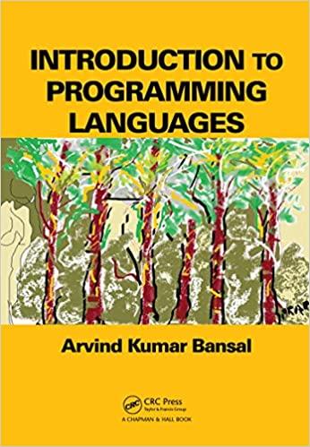 introduction to programming languages 1st edition arvind kumar bansal 1138460818, 9781138460812