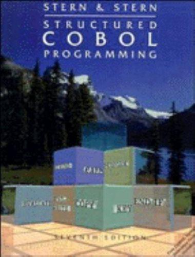 structured cobol programming 7th edition nancy stern, robert a. stern 0471597473, 9780471597476