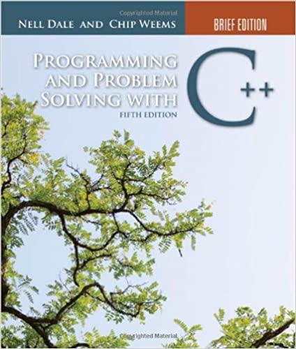 programming and problem solving with c++ brief edition 5th edition nell dale, chip weems 0763771511,