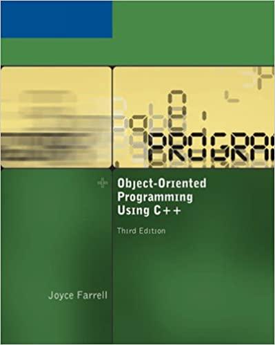 object oriented programming using c++ 3rd edition joyce farrell 1418836265, 9781418836269