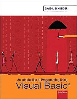 introduction to programming using visual basic 10th edition david schneider 0134542789, 978-0134542782