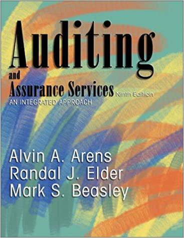 auditing and assurance services an integrated approach 9th edition arens, elder, beasley 0130646202,