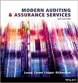 modern auditing and assurance services 6th edition philomena leung, paul coram, barry j. cooper, peter