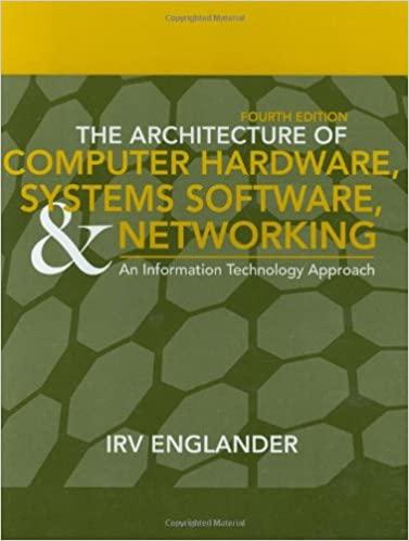 the architecture of computer hardware, systems software, and networking an information technology approach
