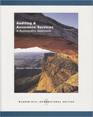 auditing and assurance services a systematic approach 4th edition william f. messier, steven m. glover,