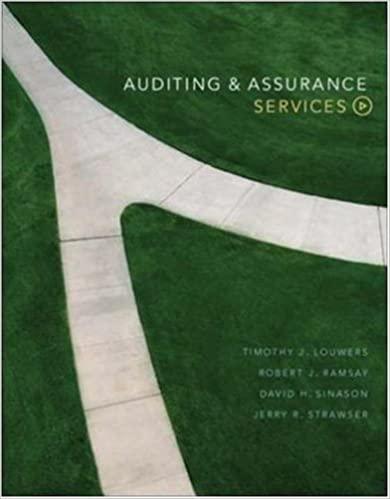 auditing and assurance services 1st edition timothy j louwers, robert j. ramsay, david sinason, jerry r