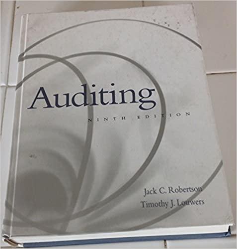 auditing 9th edition timothy j. ph.d. robertson, jack c.; louwers 0072906952, 9780072906950