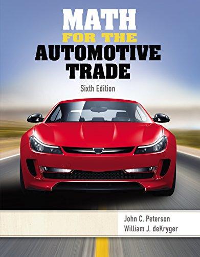 math for the automotive trade 6th edition john c peterson, william dekryger 1337668257, 9781337668255