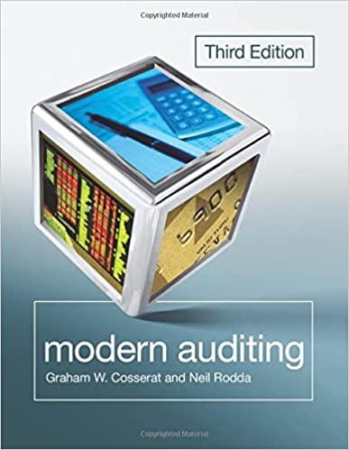 modern auditing 3rd edition graham w. cosserat, neil rodda 0470319739, 9780470319734