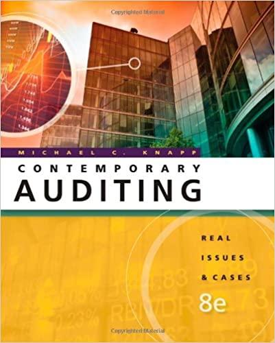 Contemporary Auditing Real Issues And Cases