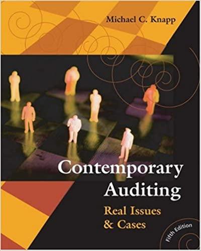 contemporary auditing real issues and cases 5th edition michael c. knapp, loreen knapp 032418834x,