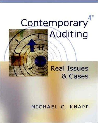contemporary auditing real issues and cases 4th edition michael c. knapp, loreen knapp 0324048610,