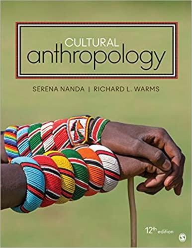 cultural anthropology 12th edition serena nanda, richard l. warms 1544333919, 9781544333915