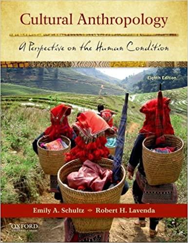cultural anthropology a perspective on the human condition 8th edition emily a. schultz, robert h. lavenda