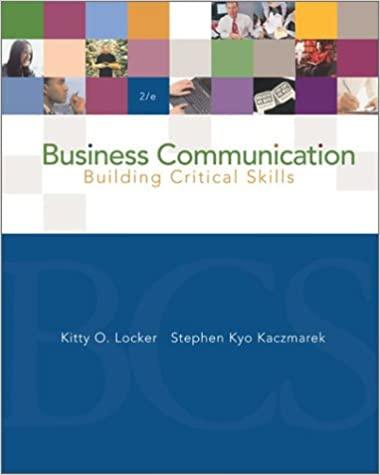 business communication building critical skills 2nd edition stephen kyo kaczmarek 0072562196, 9780072562194