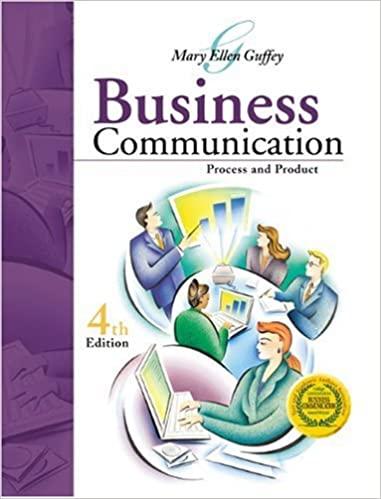 business communication process and product 4th edition mary ellen guffey 0324114524, 9780324114522