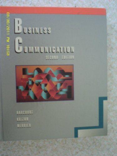 business communication 2nd edition jules harcourt, patricia merrier, harcourt brace 0538700939, 9780538700931