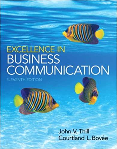 excellence in business communication 11th edition john v. thill, courtland l. bovee 0133544176, 9780133544176