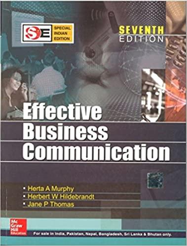 effective business communication 7th edition herta a. murphy, herbert w. hildebrandt, jane p. thomas