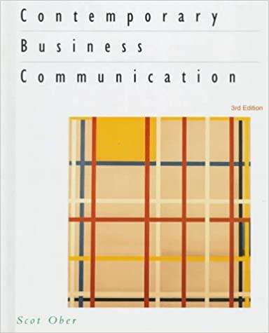 contemporary business communication 3rd edition ober s. 0395870844, 978-0395870846