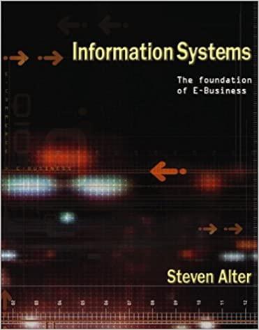 information systems foundation of e business 4th edition steven l. alter 0130617733, 9780130617736