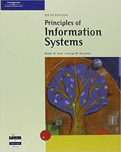 principles of information systems 6th edition ralph stair, george reynolds 0619064897, 9780619064891
