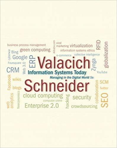 information systems today managing in the digital world 5th edition joseph s. valacich, christoph schneider