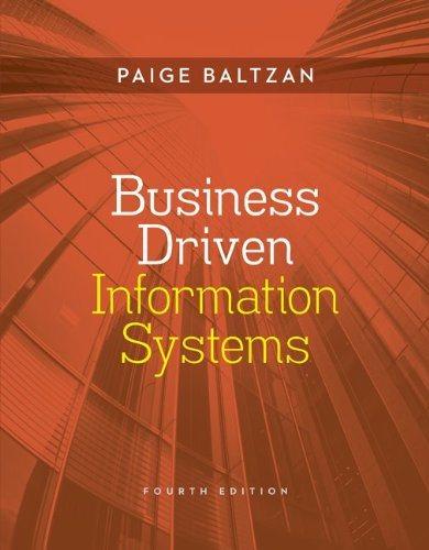 business driven information systems 4th edition paige baltzan, amy phillips 0073376892, 9780073376899