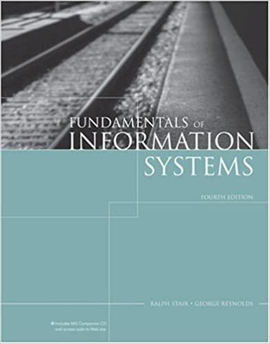 fundamentals of information systems 4th edition ralph m. stair, george walter reynolds, stair reynolds