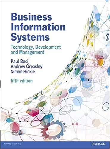 business information systems 5th edition paul bocij 0273736450, 9780273736455