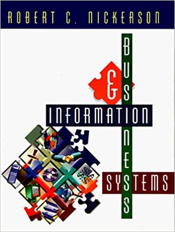 business and information systems 1st edition robert c. nickerson 0321013786, 9780321013781