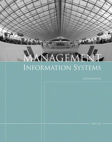 management information systems 6th edition effy oz 1423901789, 9781423901785