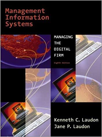 management information systems 8th edition kenneth c. laudon, jane p. laudon 0131014986, 9780131014985