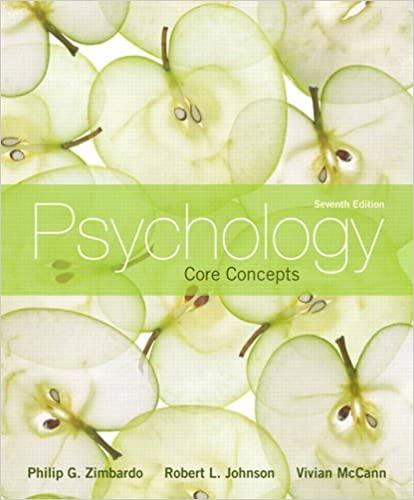 psychology core concepts 7th edition philip g. zimbardo, robert l. johnson, vivian mccann hamilton