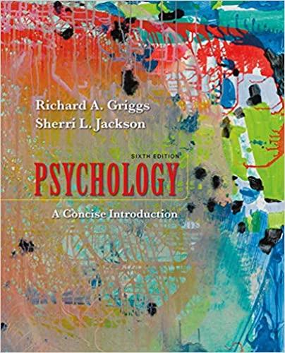 psychology a concise introduction 6th edition richard a. griggs, sherri l. jackson 1319122620, 9781319122621