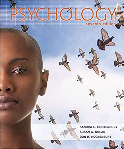 psychology 7th edition sandra e. hockenbury, susan a. nolan 1464108803, 9781464108808