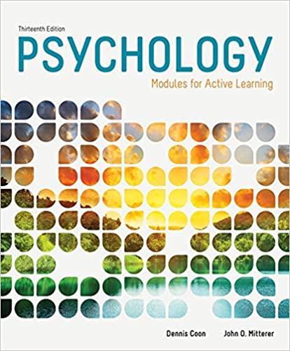 psychology modules for active learning 13th edition dr. dennis coon, john o. mitterer 1285740564,