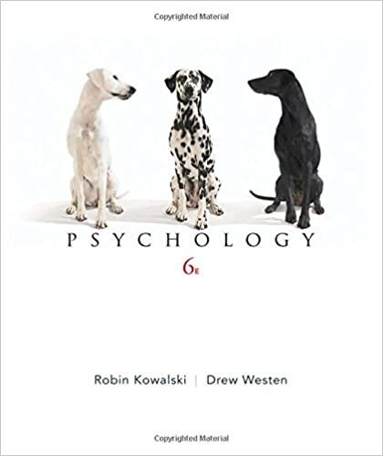psychology 6th edition robin m. kowalski, drew westen 0470646446, 9780470646441